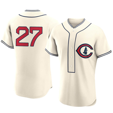 Authentic Addison Russell Men's Chicago Cubs Cream 2022 Field Of Dreams Jersey