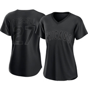 Replica Addison Russell Women's Chicago Cubs Black Pitch Fashion Jersey