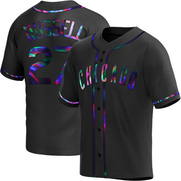 Replica Addison Russell Youth Chicago Cubs Black Holographic Alternate Jersey