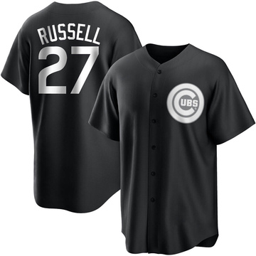 Replica Addison Russell Youth Chicago Cubs White Black/ Jersey