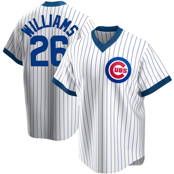 Billy Williams Chicago Cubs Cooperstown White Pinstripe V-Neck Home Men's  Jersey