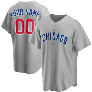 Replica Custom Youth Chicago Cubs Gray Road Jersey