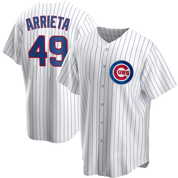 Men's Chicago Cubs Jake Arrieta Majestic Threads Royal Premium Tri-Blend  Name & Number T-Shirt