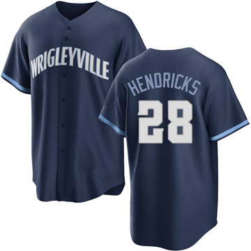 Men's Majestic Chicago Cubs #28 Kyle Hendricks Hendo Authentic Navy Blue  2017 Players Weekend MLB Jersey