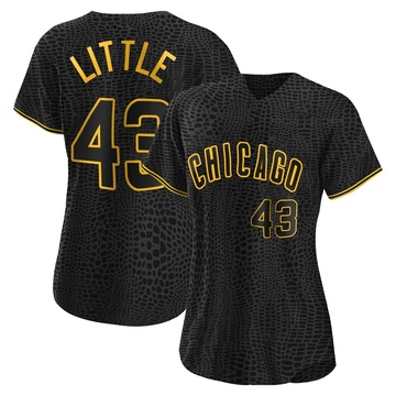 Replica Luke Little Women's Chicago Cubs Black Snake Skin City Jersey