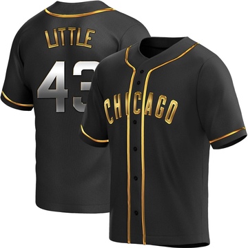 Replica Luke Little Youth Chicago Cubs Black Golden Alternate Jersey