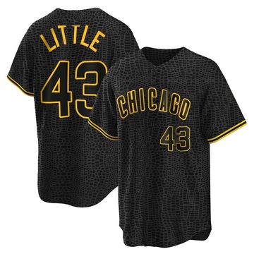 Replica Luke Little Youth Chicago Cubs Black Snake Skin City Jersey