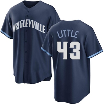 Replica Luke Little Youth Chicago Cubs Navy 2021 City Connect Jersey