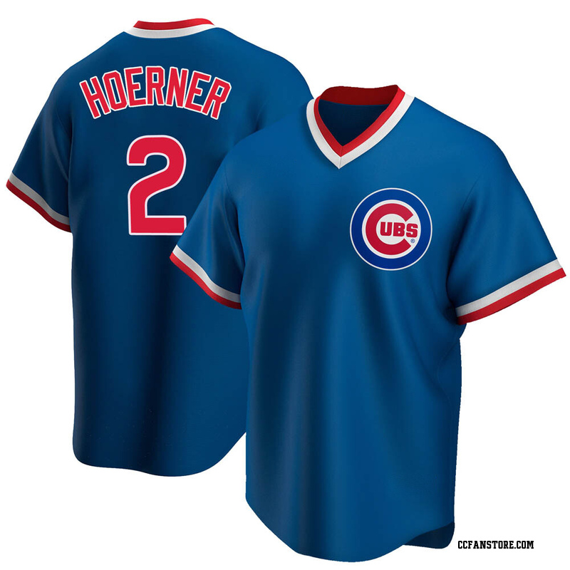 Replica Nico Hoerner Youth Chicago Cubs Royal Road Cooperstown