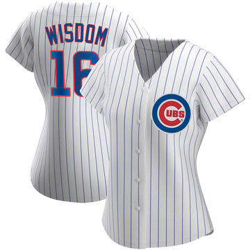 CHICAGO CUBS- PATRICK WISDOM AUTOGRAPH PINSTRIPE HOME #16 JERSEY JSA VV86915