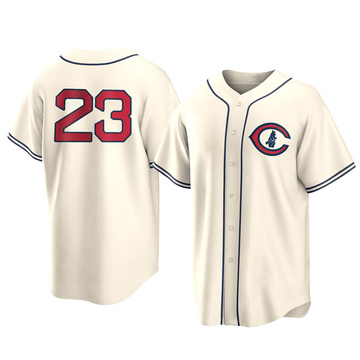Women's Majestic Chicago Cubs #23 Ryne Sandberg Replica White/Pink Splash  Fashion MLB Jersey