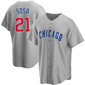Sammy Sosa Chicago Cubs Cooperstown White Pinstripe V-Neck Home Men's Jersey
